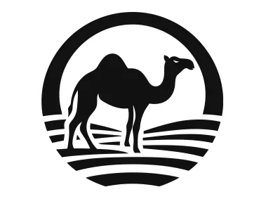 Camel in Circle Logo Template