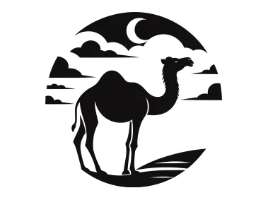 Camel in Desert Logo