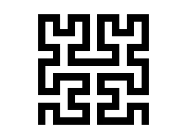 Castle and Labyrinth Shaped Design Logo Template