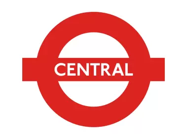 Central Line Roundel With Wordmark Logo