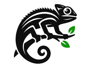 Chameleon on Branch Logo Template