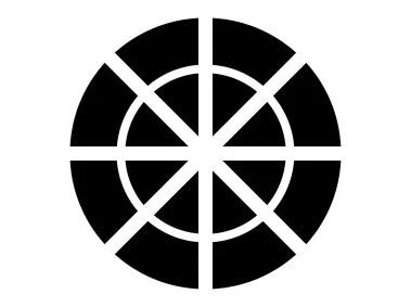 Chart Wheel Pizza Slices Shape Logo Template