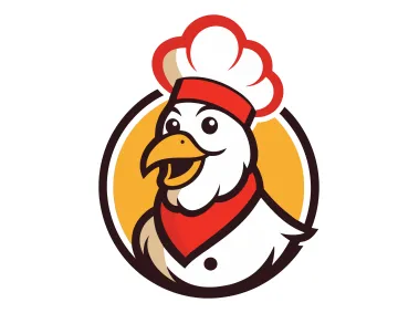 Chef Chicken Design for Food Industry Logo Template