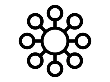 Circle Connection Shape Logo Template