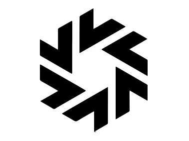 Circle from Letters V Shape Logo Template