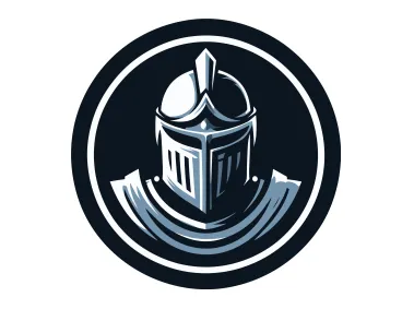 Circle Knight Helmet Logo Template
