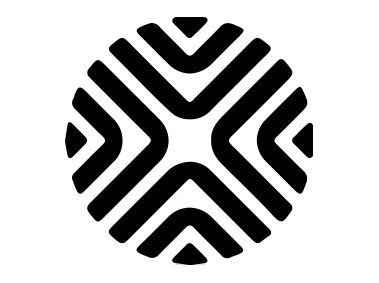 Circle of Interlocking Arrows Shape Logo