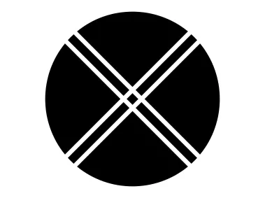 Circle with Two Line Cross Logo Template