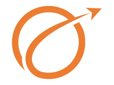 Circular Flying Paper Airplane Logo