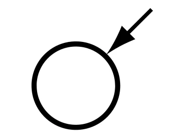 Circular Target with Directional Arrow Logo Template