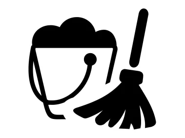 Cleaning with Bucket Icon