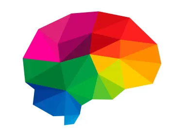 Colored Brain Logo Template