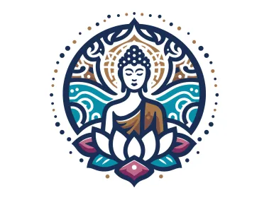 Colored Buddha Design Logo Template