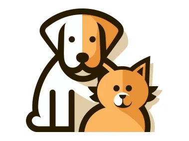 Colored Dog and Cat Petshop Logo Template