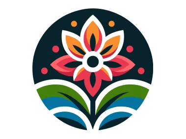Colored Flower Logo Template