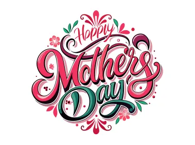 Colored Happy Mothers Day Calligraphy Vector