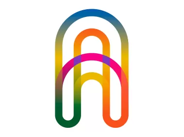 Colored Letter A Logo Template