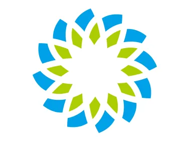 Colored Star Style Flower Logo Template