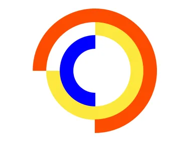 Colorful COD Letters Geometric Shape Logo Template