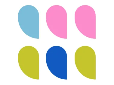 Colorful Drops Geometric Shape Logo Template