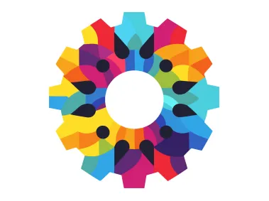 Colorful Gear Logo Template