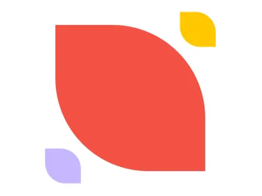 Colorful Leaves Geometric Shape Logo Template