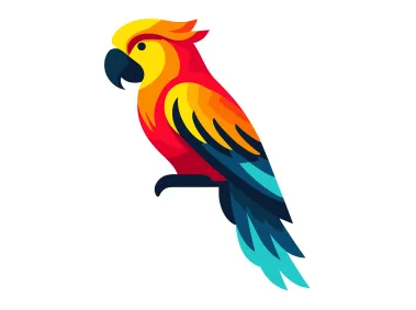 Colorful Parrot Logo Template
