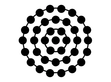 Concentric Circle Dots Arranged on a Line Logo Template