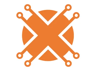 Connection Circle X Letter Logo Template