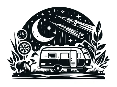 Cosmic Camper Adventure Logo Template