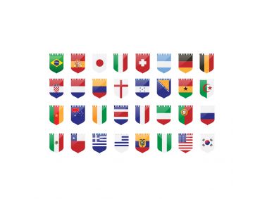 Country Flags Pennant Logo