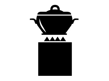 Covered pan on Fire Icon