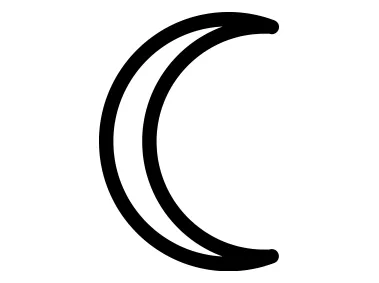 Crescent Moon Shape Logo Template
