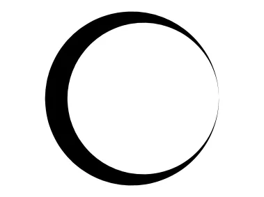 Crescent Orbit Shape Logo Template