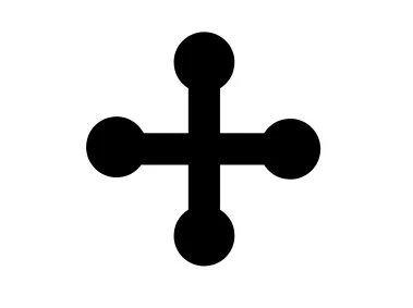 Cross Pommee Shape Logo Template