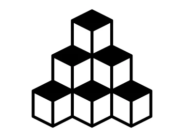 Cubes on top of each other Logo Template