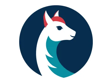 Cute Alpaka Lama Logo Template