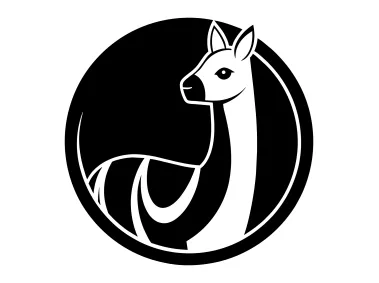 Cute Baby Alpaka Logo Template