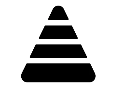 Dashed Triangle Shape Logo Template