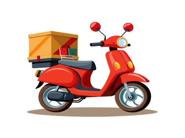 Delivery Scooter Design Vector