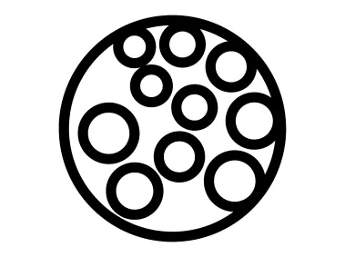 Density Circle Pattern Shape Logo Template