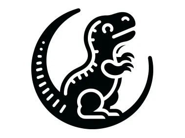 Dinosaur in Circle Logo Template