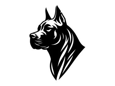 Dogo Argentino Head Logo Template