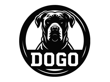 Dogo Argentino with Name Logo Template
