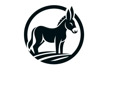 Donkey in Circle Logo Template