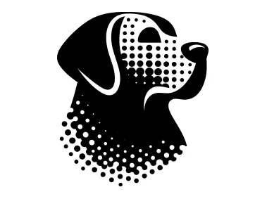 Dotted Abstract Dog Logo Template