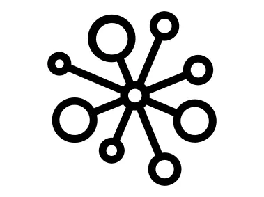 Dotted Connection Shape Logo Template