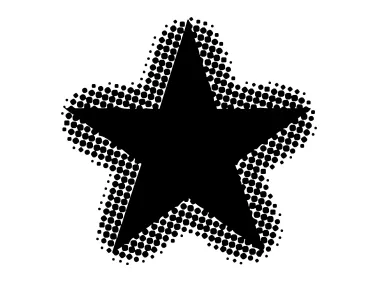 Dotted Halftone Star Logo Template