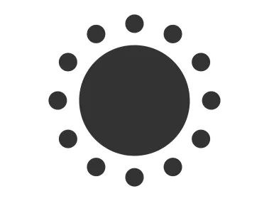 Dotted Sun Shape Logo Template