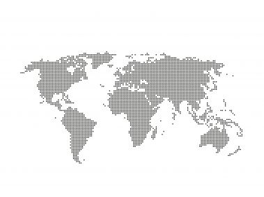 Dotted World Map Vector